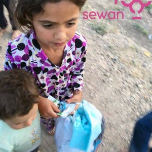 A little girl getting relieves from Sewan